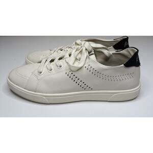 Blowfish Malibu Tanner Sneaker Womens 10M White Laser Cut Low Lace Up Casual